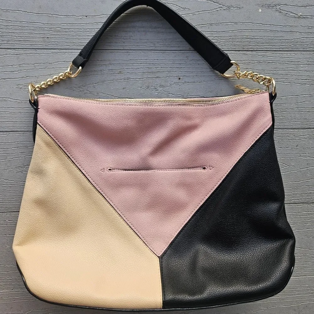 VICTORIA'S SECRET Blush Colorblock HOBO BAG shoulder bag purse Msrp $78 OOS